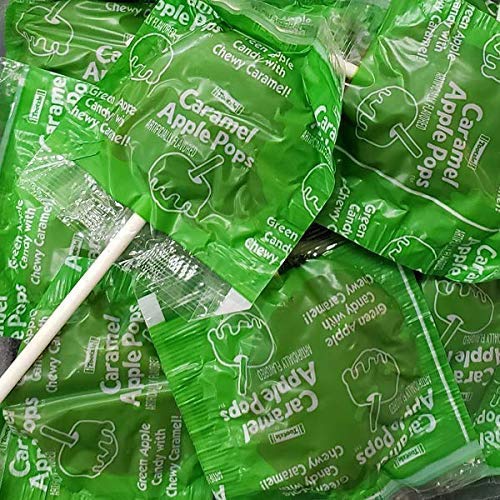  V RIVER FINN Tootsie Caramel Apple Pops, Wrapped, Bulk, Green Apple Flavored Hard Candy With A Delicious Caramel Coating (5 Pounds) Great for Easter Gifts and Baskets!