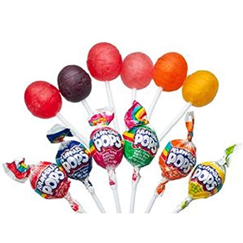  V RIVER FINN Rain-Blo Pops - Assorted Flavors - (Box of 100) Delicious Bubble Gum Center With A Fruit Flavored Candy Shell! Perfect for Parties, Treats, Candy Bowls, Gifts, Favors, and More!