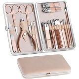 Vabogu Manicure Set, Pedicure Kit, Nail Clippers, Professional Grooming Kit, Nail Tools 18 In 1 with Luxurious Travel Case For Men and Women 2020 Upgraded Version