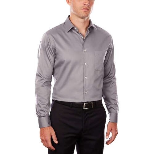  Van Heusen Mens Dress Shirts Regular Fit Lux Sateen Stretch Solid