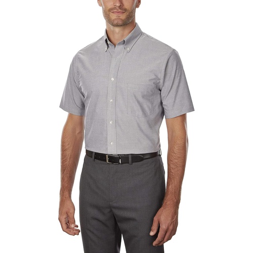  Van Heusen Mens Short Sleeve Dress Shirt Regular Fit Oxford Solid