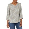 Van Heusen Womens 3/4 Sleeve V-Neck Top