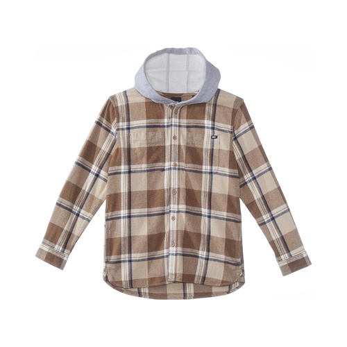 반스 Vans Kids Lopes Long Sleeve Shirt with Hood (Big Kids)