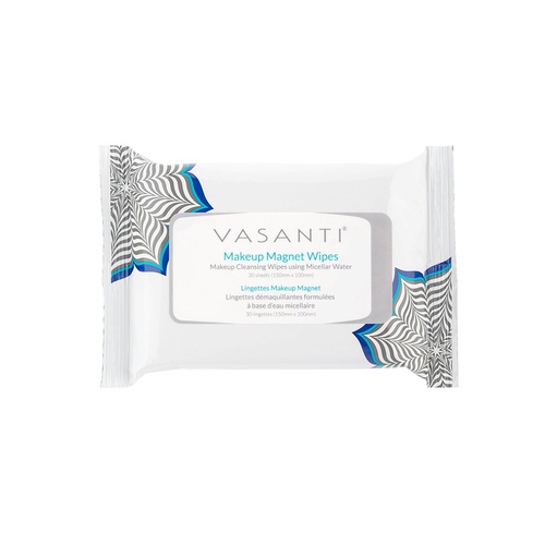  Vasanti Cosmetics VASANTI Makeup Magnet Wipes - Gentle Facial Makeup Remover Cleansing Wipes with Micellar Water Paraben and Cruelty Free Vegan Friendly