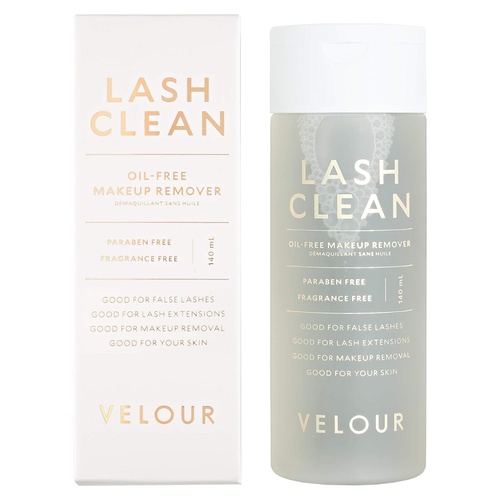  Velour Lashes Velour Lash Clean - Oil Free Liquid Makeup Remover for Eyes, False Lashes, and Face - Gentle, Hypoallergenic, and Vegan, 140ml