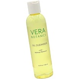 Natural Cleansing Oil And Makeup Remover by Vera Botanics. Only 4 Ingredients. Gentle Daily Oil Cleanser For A Deep Face Wash. Remove Any Makeup. For All Skin Types. Eliminate Clog