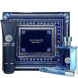 Versace Versace Pour Homme 3 Pc. Gift Set for Men | Hair & Body Shampoo 5 Oz + Edt 0.3 Oz + Edt 3.4 Oz for Men By 5 Fl Oz