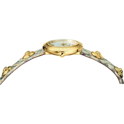 베르사체 Versace Medusa Stud Icon Quartz Silver Dial Ladies Watch VERF00118