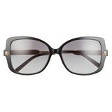 Versace 56mm Gradient Butterfly Sunglasses_BLACK/ GREY Gradient