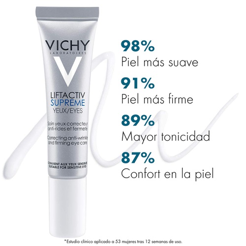  Vichy LiftActiv Supreme Anti Wrinkle Eye Cream, Firming Eye Cream with Caffeine for Dark Circles & Puffiness, Ophthalmologist Tested