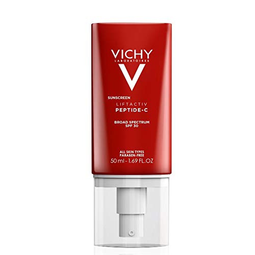  Vichy LiftActiv Sunscreen Peptide-C Face Moisturizer with SPF 30, Anti Aging Face Cream with Peptides & Vitamin C to Brighten & Firm Skin, Reduce Wrinkles & Dark Spots