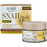 Victoria Beauty Rich Anti-Aging Day Face Cream with 100% Pure Snail Extract, Moroccan Argan Oil, Grape Seed Oil, African Shea Butter  Moisturizes, Slows down Aging, Increases Elas