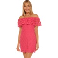 Trina Turk Barddot Crochet Off-the-Shoulder Dress