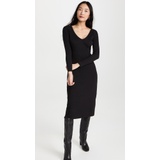 Vince V Neck Ribbed Dress