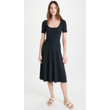 Vince Short Sleeve Square Neck Dress