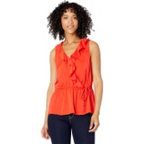 Vince Camuto Sleeveless Ruffle Wrap Front Rumple Blouse
