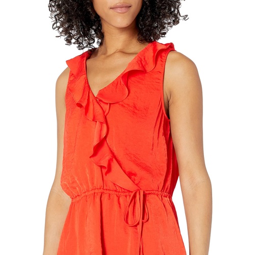  Vince Camuto Sleeveless Ruffle Wrap Front Rumple Blouse
