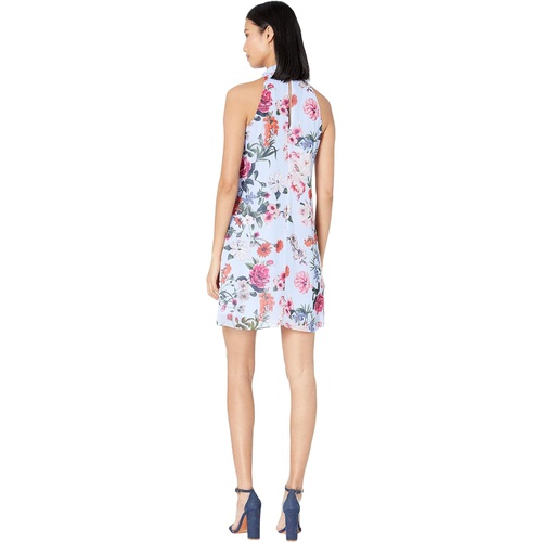  Vince Camuto Printed Chiffon Bow Neck Float