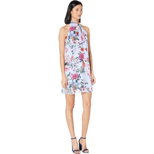  Vince Camuto Printed Chiffon Bow Neck Float