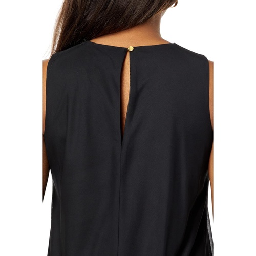  Vince Camuto Matte Jersey Chiffon Pullover High-Low Asymmetrical Tier Float