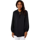 Vince Camuto Long Sleeve Double Cuff V-Neck Luxe Crepe De Chine Tunic