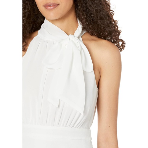  Vince Camuto Chiffon Bow Neck Signature Crepe A-Line Skirt Twofer