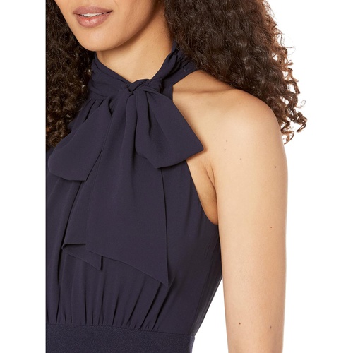  Vince Camuto Chiffon Bow Neck Signature Crepe A-Line Skirt Twofer