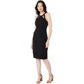 Vince Camuto Sleeveless Cocktail Dress with Neckband and Keyholes