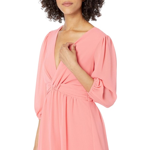  Vince Camuto Chiffon Twist Front Balloon Sleeve Fit-and-Flare