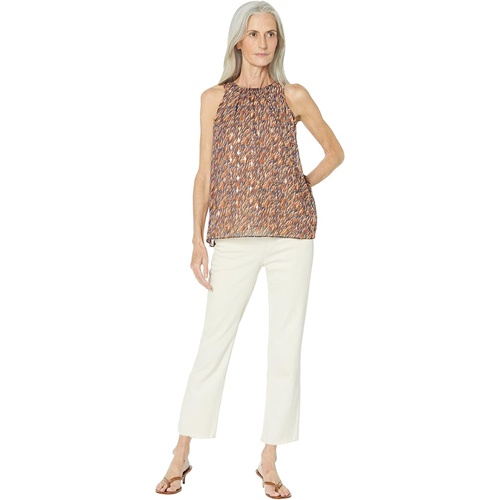  Vince Camuto Sleeveless Shell Blouse with Rouched Neck