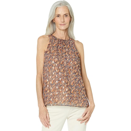  Vince Camuto Sleeveless Shell Blouse with Rouched Neck