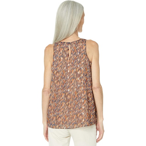  Vince Camuto Sleeveless Shell Blouse with Rouched Neck