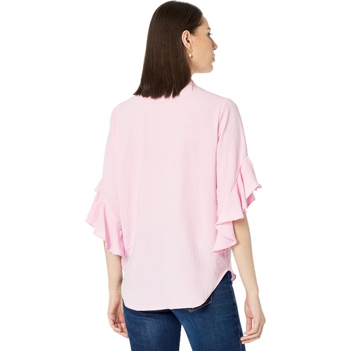  Vince Camuto Ruffle Sleeve Henley Blouse