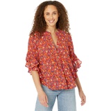 Vince Camuto Flutter Sleeve Blooming Bunches Blouse