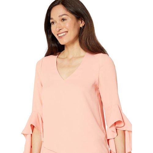  Vince Camuto Flutter Sleeve V-Neck Tunic