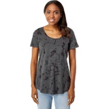 Vince Camuto Short Sleeve Marble Textures Scoop Neck Tee