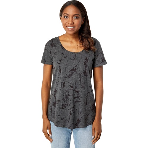  Vince Camuto Short Sleeve Marble Textures Scoop Neck Tee