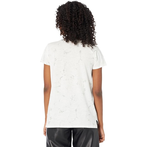  Vince Camuto Short Sleeve Marble Textures Scoop Neck Tee
