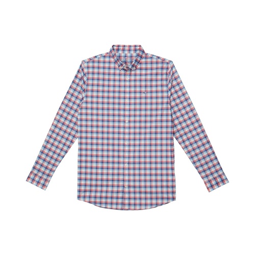  Vineyard Vines Kids Classic Gingham Performance Cotton Shirt (Toddleru002FLittle Kidsu002FBig Kids)