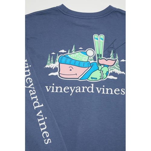  Vineyard Vines Kids Long Sleeve Glow Ski Whale Pocket Tee (Toddleru002FLittle Kidsu002FBig Kids)