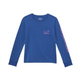 Vineyard Vines Kids Long Sleeve Glow in the Dark Whale Pocket T-Shirt (Toddleru002FLittle Kidsu002FBig Kids)