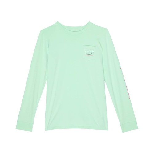  Vineyard Vines Kids Long Sleeve Vintage Whale Pocket Tee (Toddleru002FLittle Kidsu002FBig Kids)