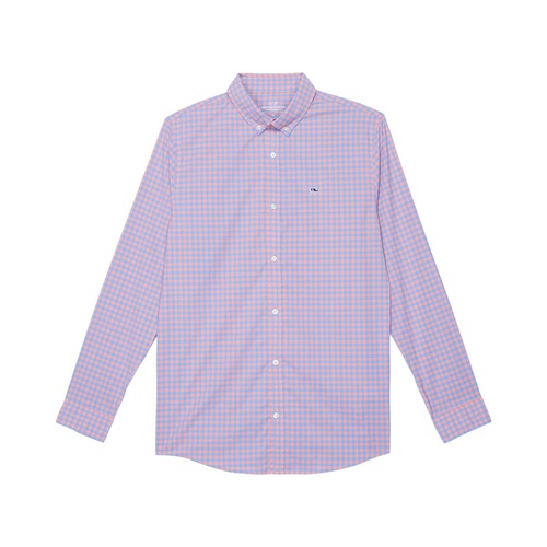  Vineyard Vines Kids Gingham On-The-Go Nylon Shirt (Toddleru002FLittle Kidsu002FBig Kids)