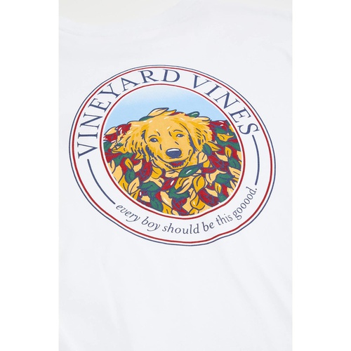  Vineyard Vines Kids Long Sleeve Leaf Pile Dog T-Shirt (Toddleru002FLittle Kidsu002FBig Kids)