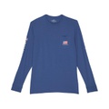 Vineyard Vines Kids Long Sleeve USA Space Whale Glow Pocket T-Shirt (Toddleru002FLittle Kidsu002FBig Kids)