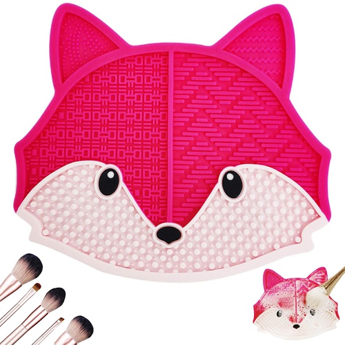  Visen Silicone Makeup Brush Cleaning Mat Makeup Brush Cleaning Pad With Suction Cup Silicone Makeup Cleaning Brush Scrubber MatPortable Makeup Brush Cleaning Tool