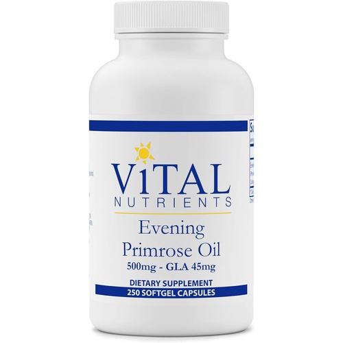  Vital Nutrients - Evening Primrose Oil 1000 mg - Cold-Pressed Oil That Contains GLA, an Essential Omega-6 Fatty Acid - 250 Softgels