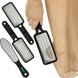 Vive Foot File (3 Pack) - Callus Remover Pedicure Tool Kit for Men, Women Care - Dead Skin Heel Scrub Shaver and Rough Patch Eliminator Remover for Dry and Wet Toe and Feet Peel -