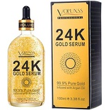 Voluxss Pure 24K Gold Serum for Face - Best Anti Aging Face Serum Gold for Women Infused Hyaluronic Acid & Argan Oil- Moisturizing,Lifting,Brightening | Anti Wrinkles,Fine Line & Acne Scar