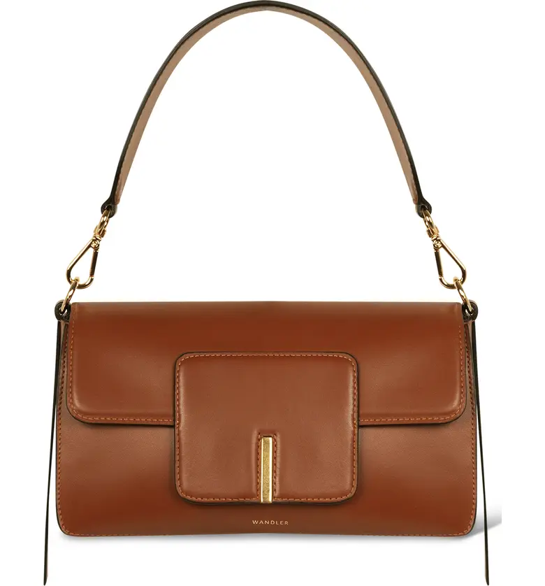 Wandler Georgia Leather Shoulder Bag_TAN